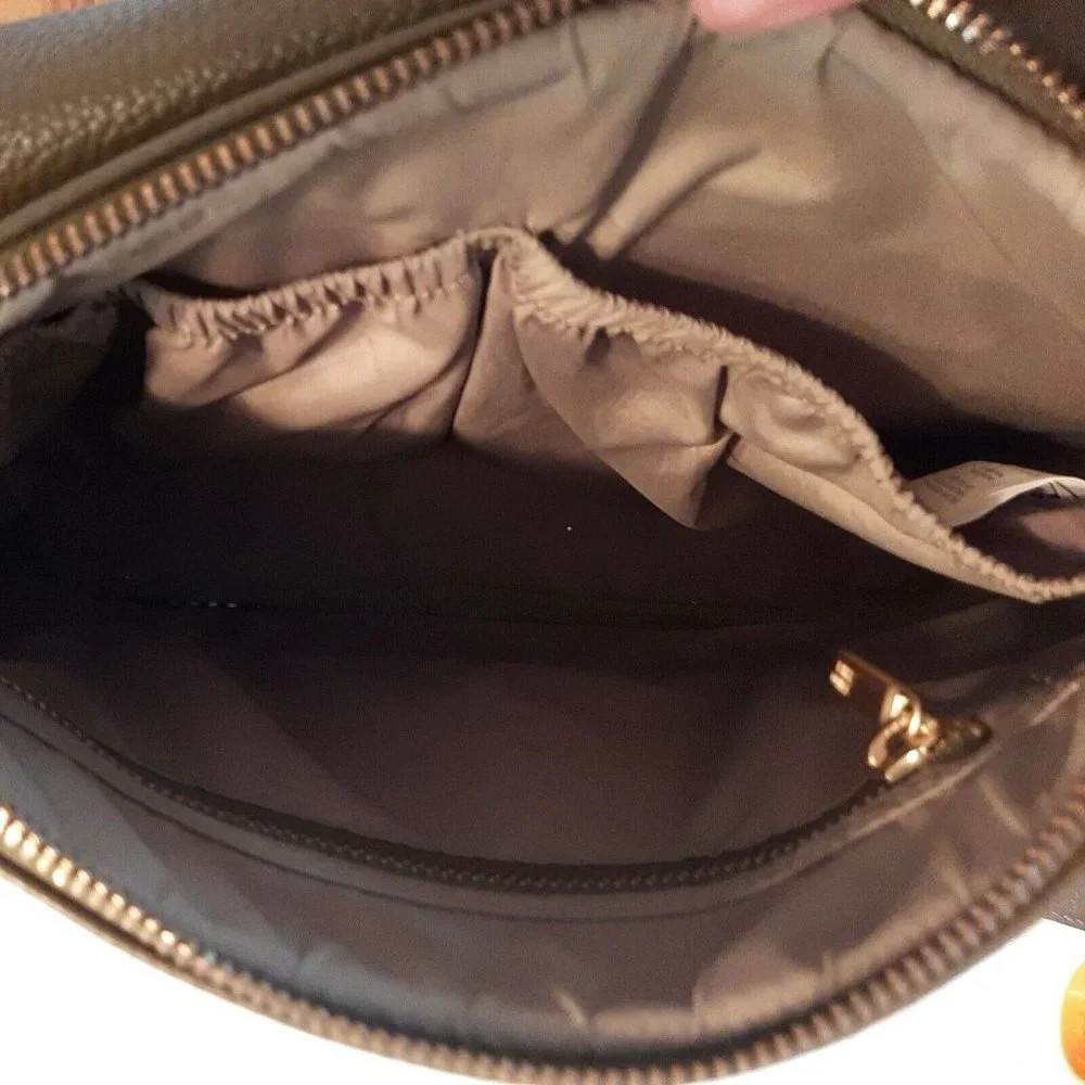 FP Freshly Picked Diaper Crossbody Bag Pocket Wipeable w Changing Pad Dark Green